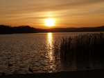 Sonnenuntergang am Schmachter See