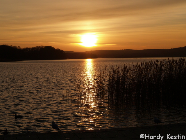 Sonnenuntergang am Schmachter See